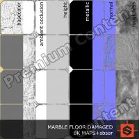 PBR marble floor damaged texture DOWNLOAD